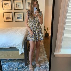 Forever 21 Flower Print Babydoll Dress